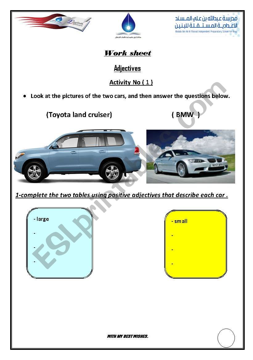   LAND CRUISER AND BMW (adj, comparative & superlative)