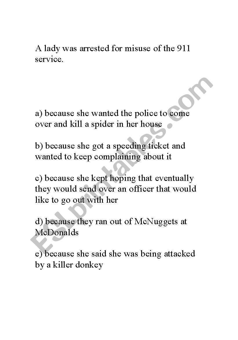 in the news worksheet