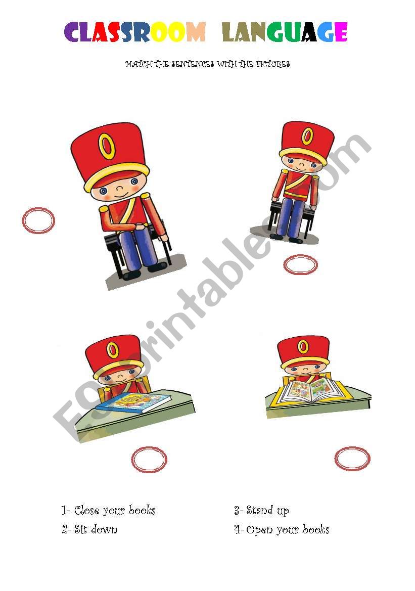 Classroom language-1 worksheet
