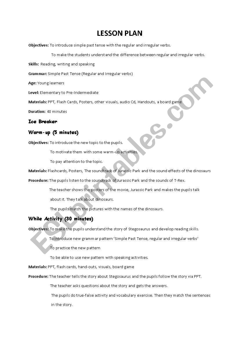 simple past tense irregular verbs