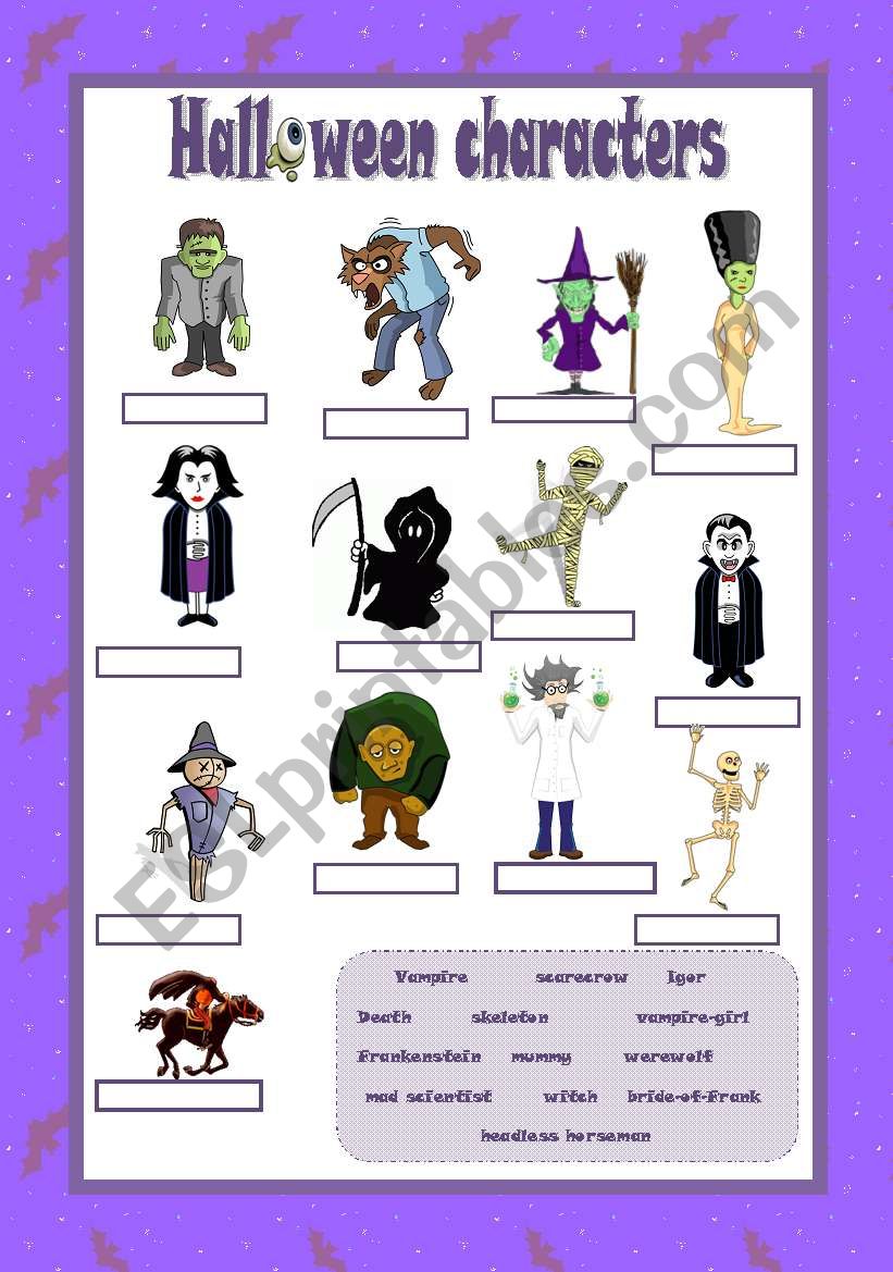 Halloween 2010 set 1 - Characters of Halloween