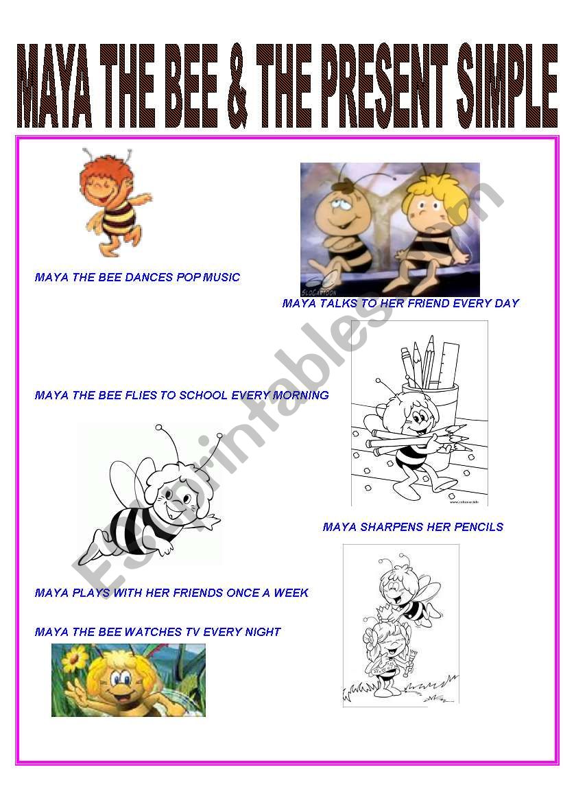 maya and the present simple worksheet