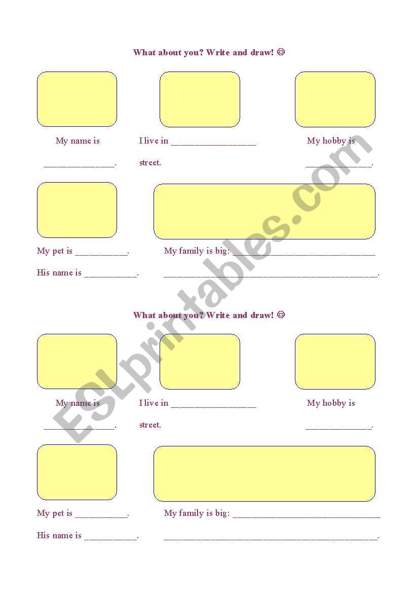 Giving personal information worksheet