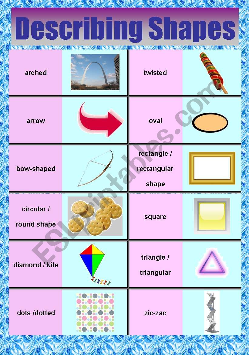 shapes and patterns (2 pages) worksheet