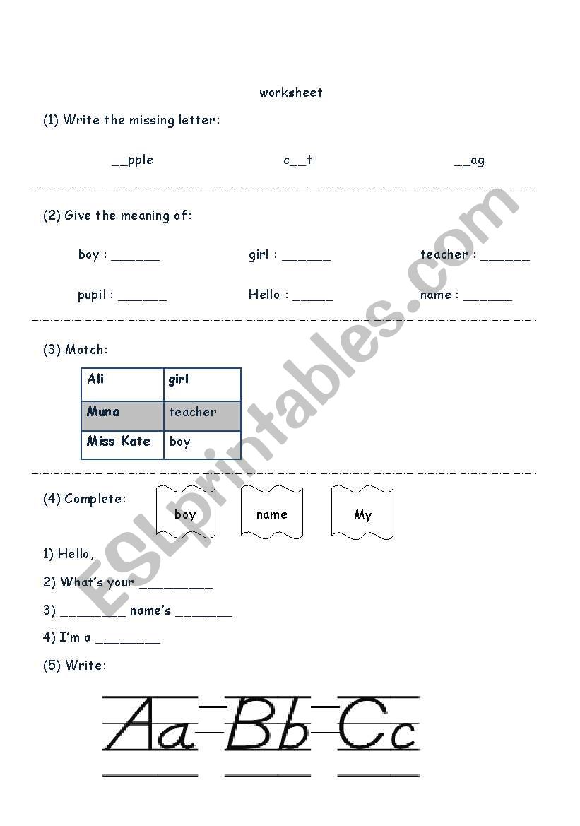 worksheet worksheet