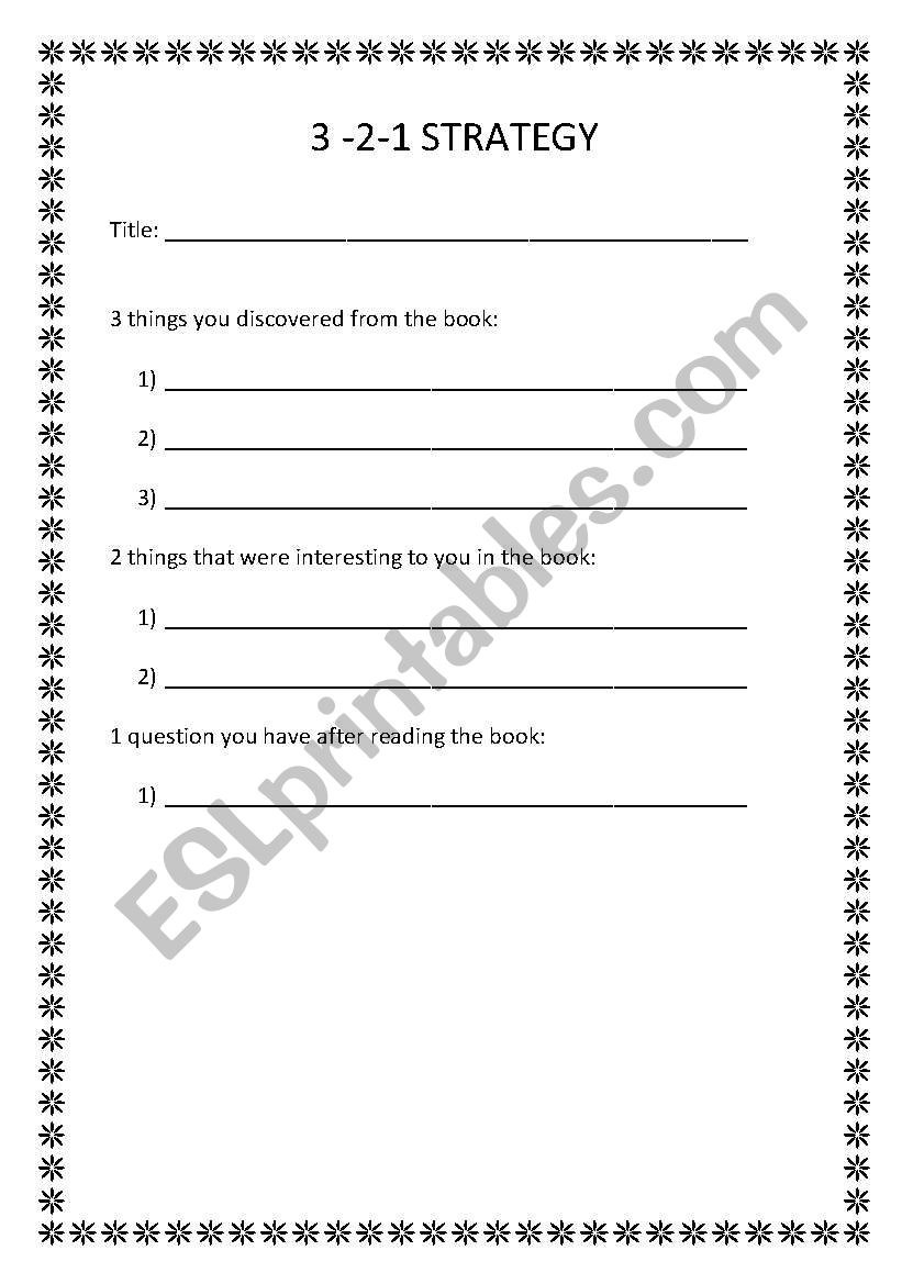 Reading Comprehension Worksheet