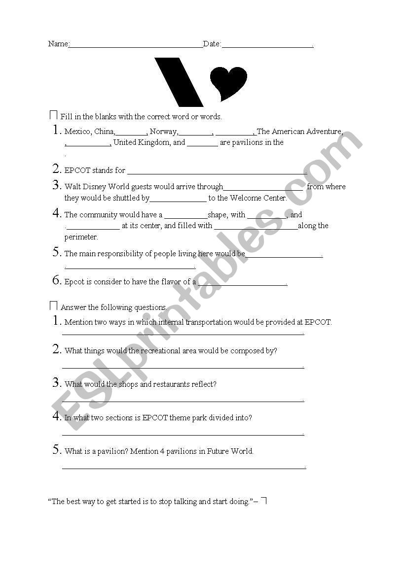 EOCOT Activity worksheet