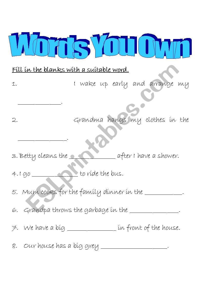 Lexis worksheet