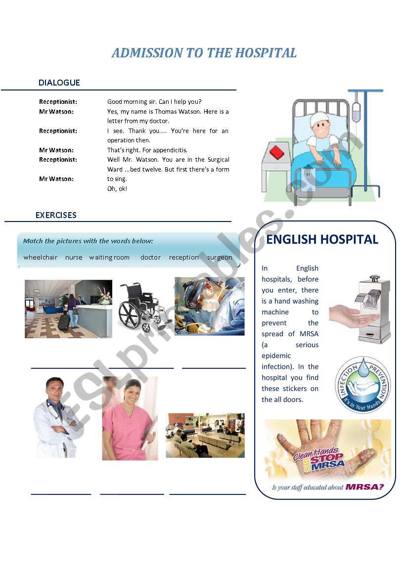 Hospital: admission to hospital