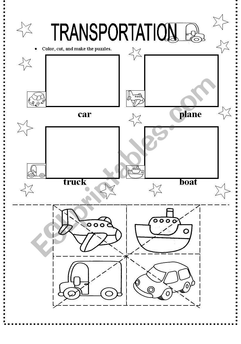 TRANSPORTS worksheet