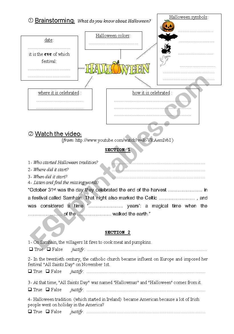 halloween worksheet worksheet