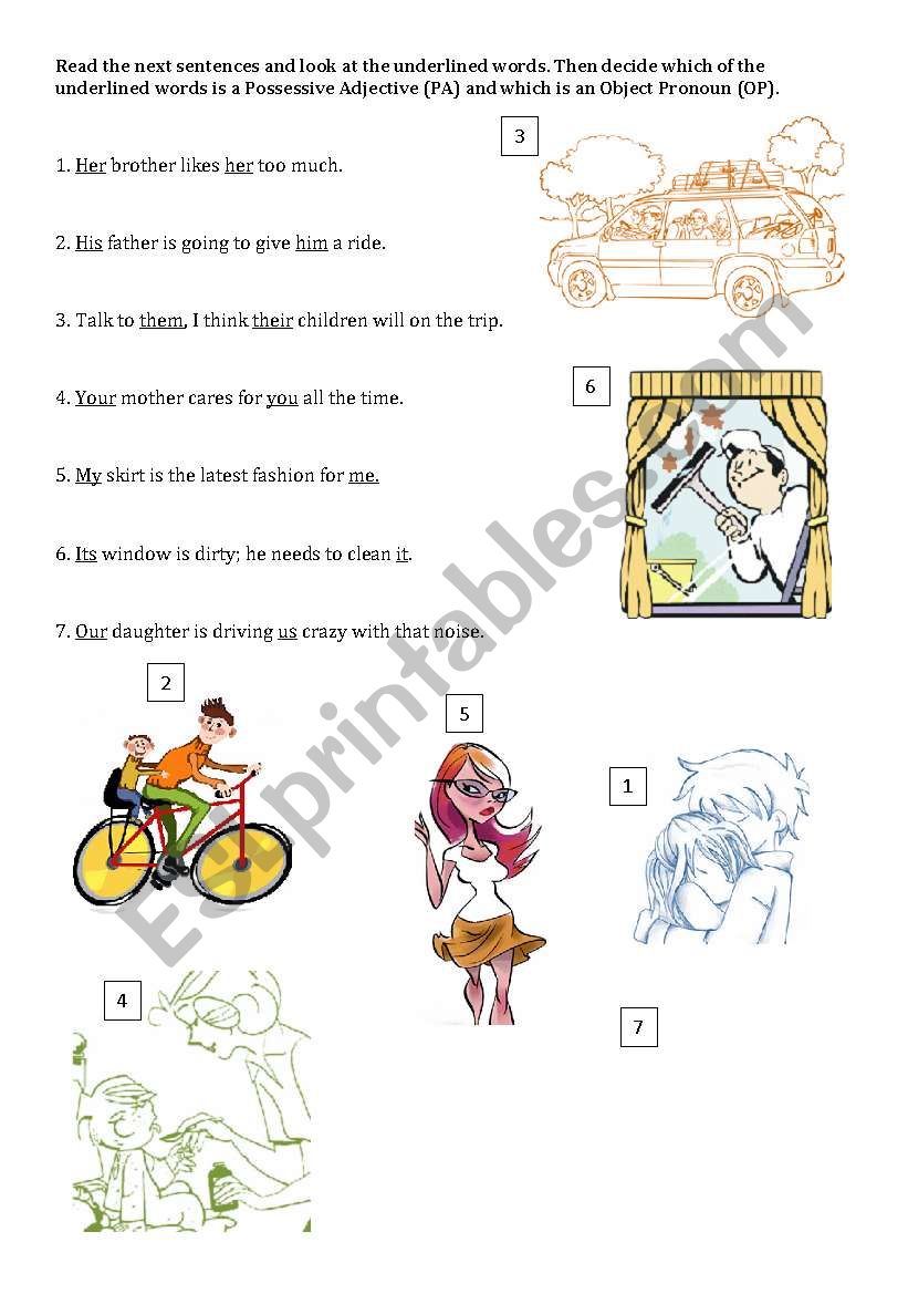 Possessive Adjectives vs Object Pronouns