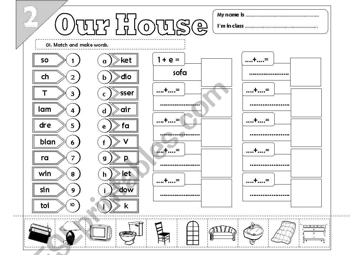 Our House - 02 (+ Answer key) worksheet