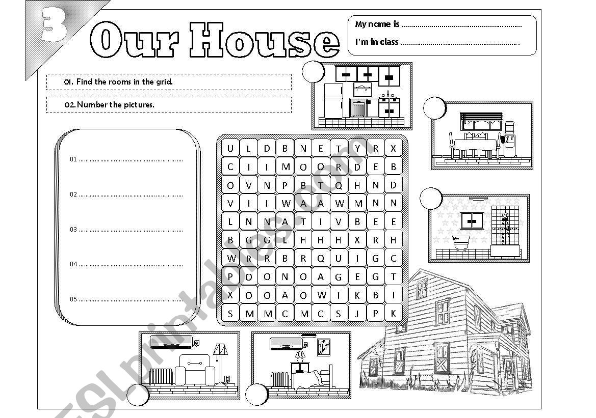 Our House - 03 (+ Answer key) worksheet