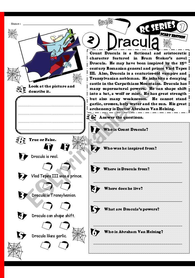 RC Series Level 1_Scary Edition_02 Dracula (Fully Editable + Answer Key)