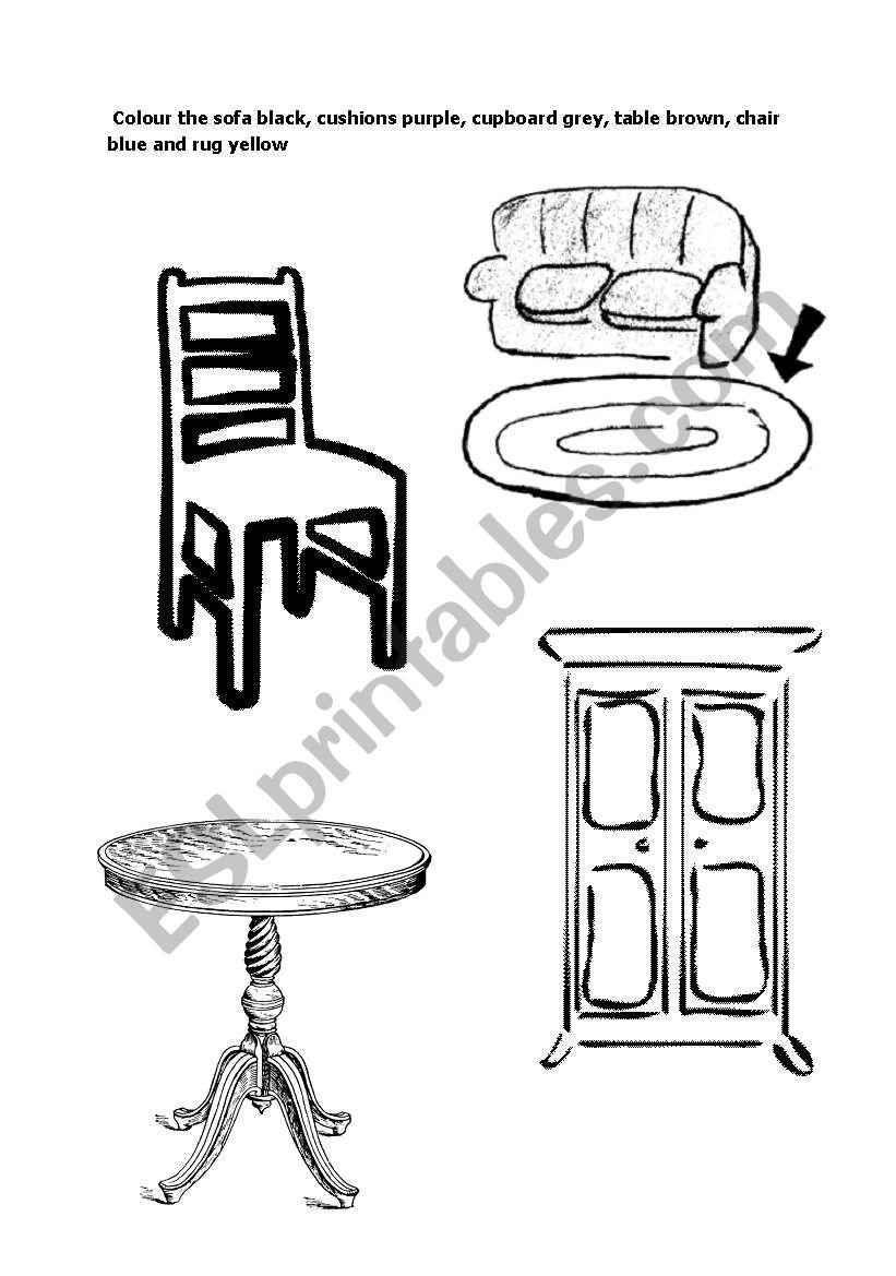 Furniture worksheet