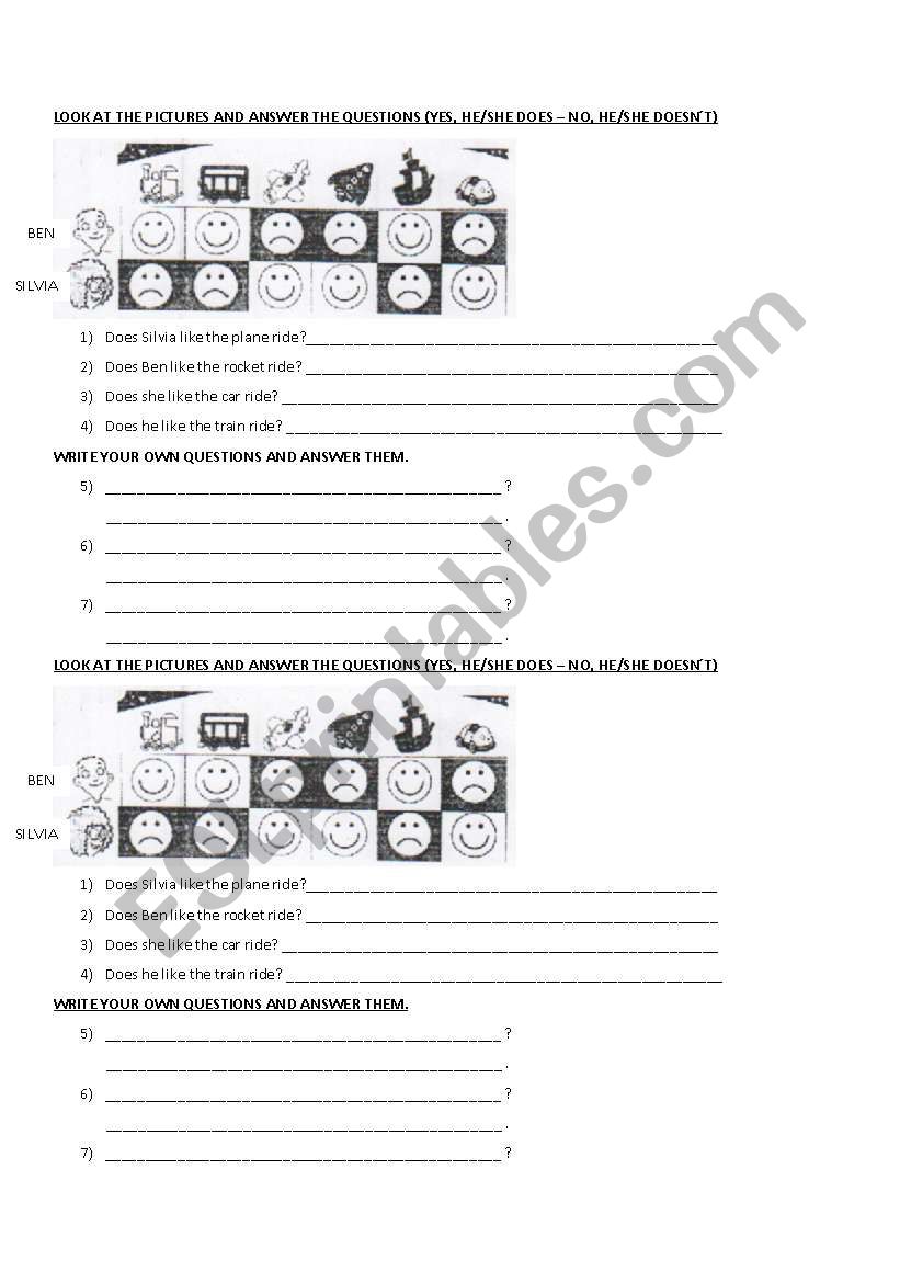 FOOD worksheet