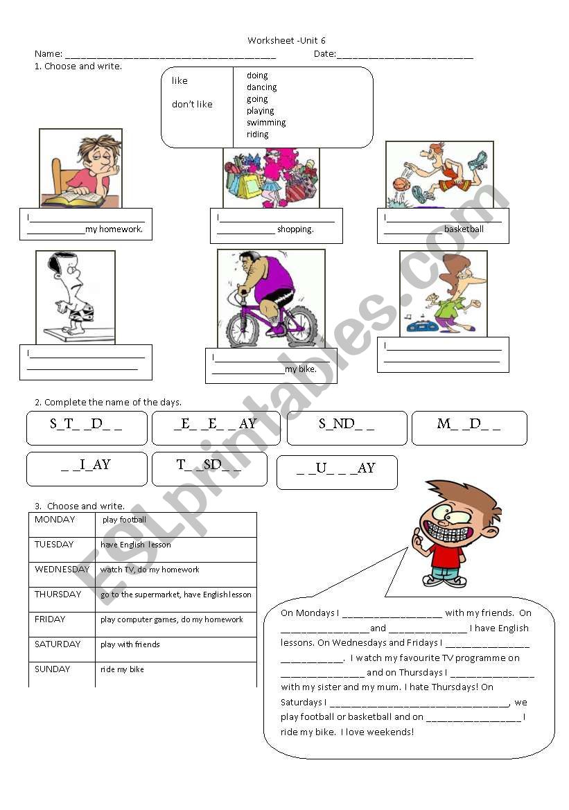 Happy Street 2 Unit 6 worksheet