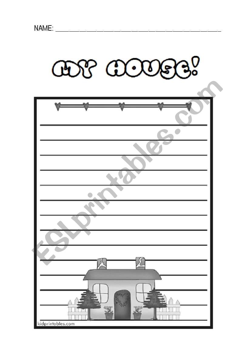 My House worksheet