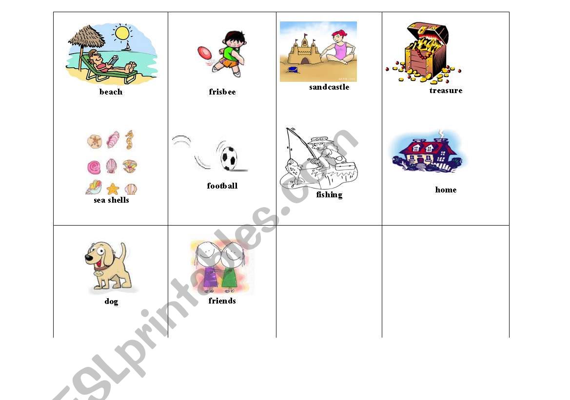 match these to a verb on your dice