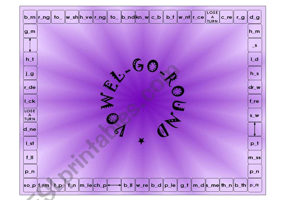 VOWEL- GO-ROUND worksheet