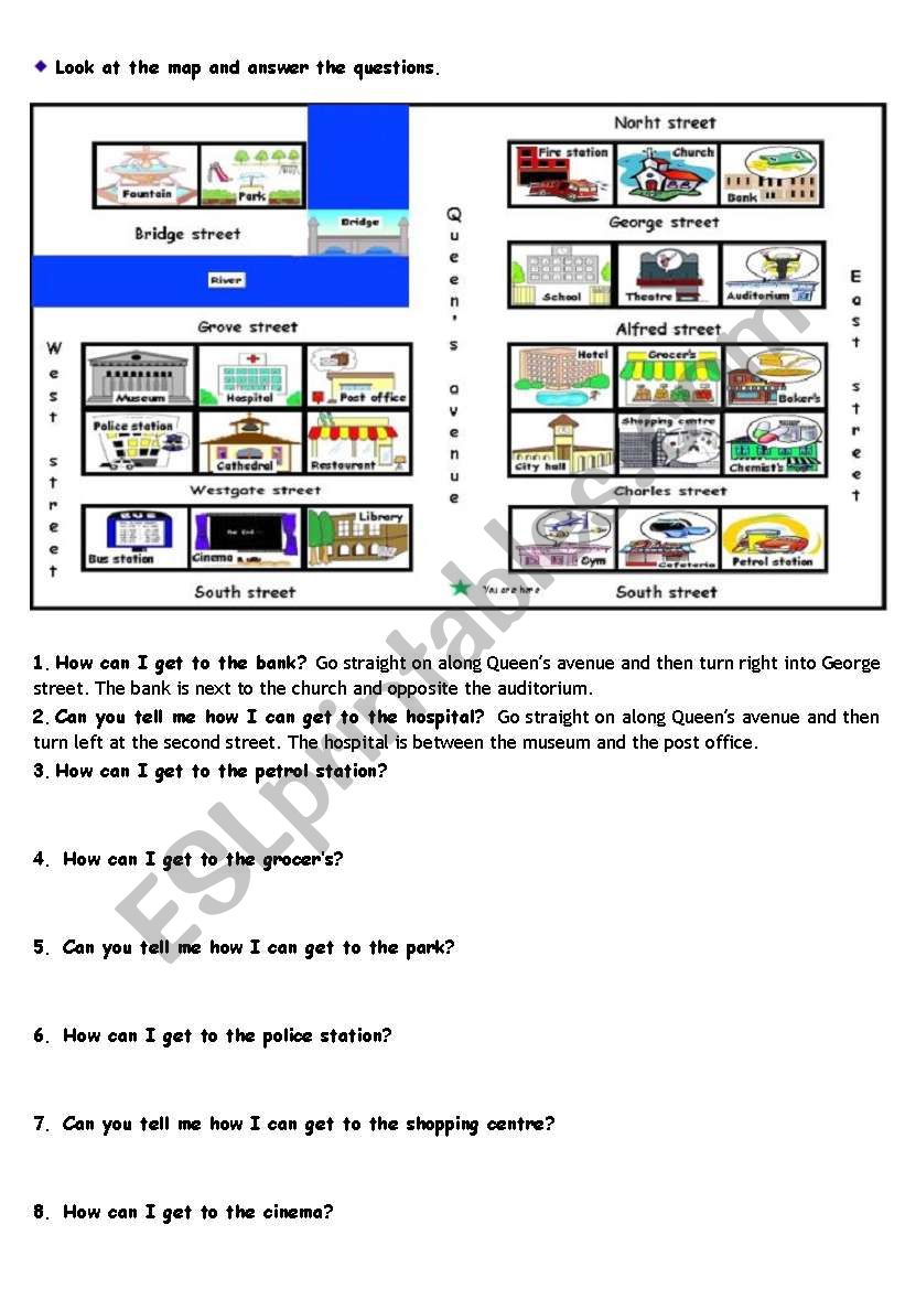 City map  worksheet