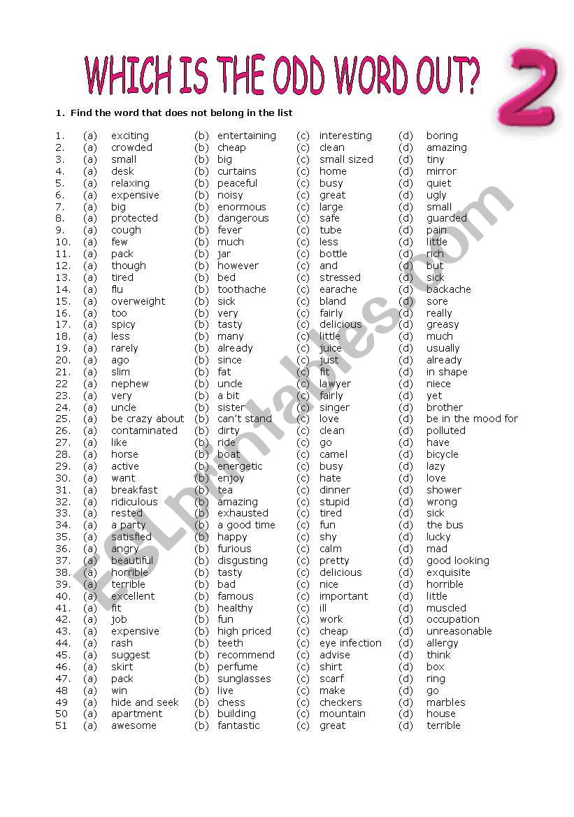 which-is-the-odd-word-out-esl-worksheet-by-cris-m