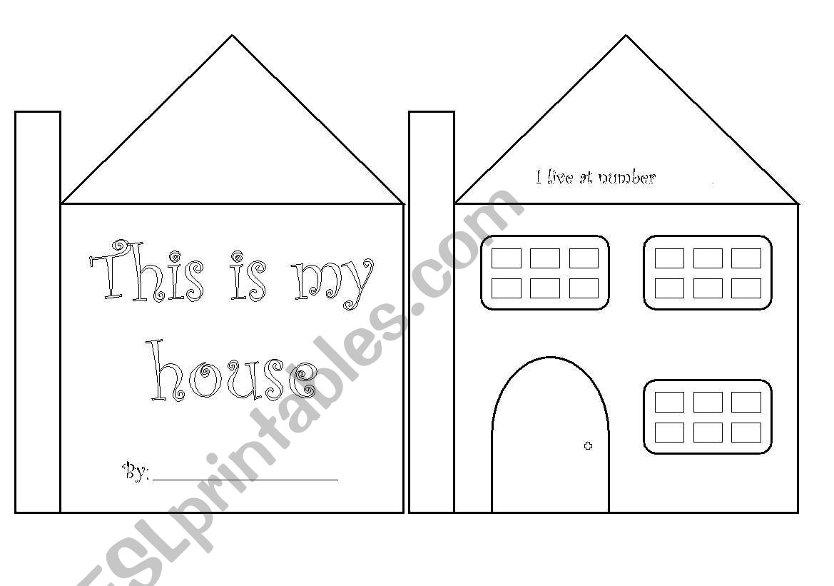 MY HOUSE (mini book) worksheet