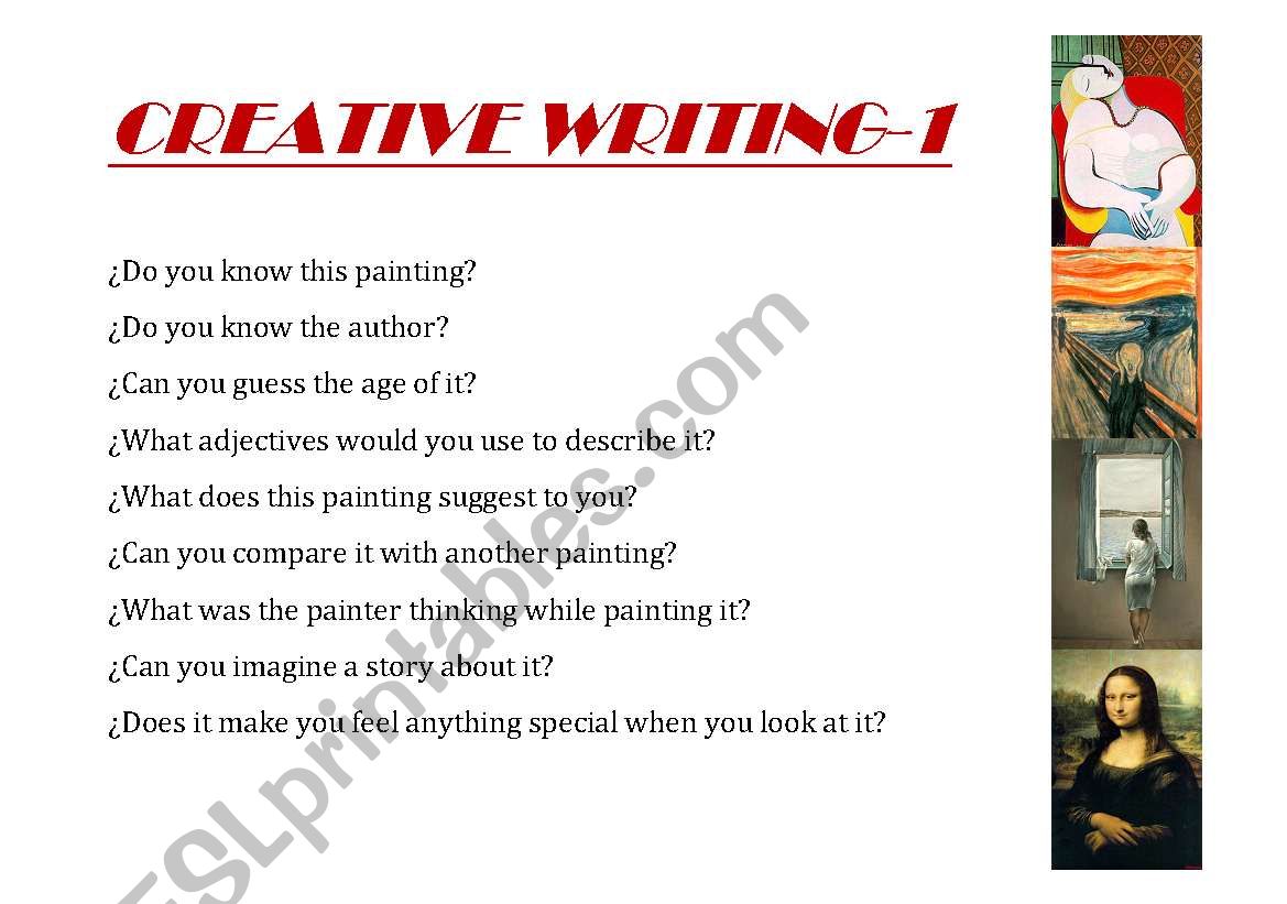 CREATIVE WRITING 1 worksheet