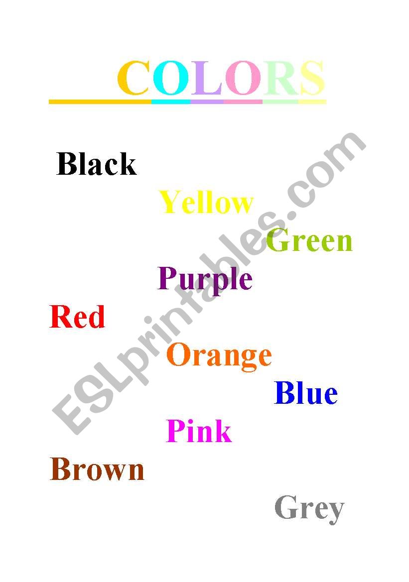colors worksheet