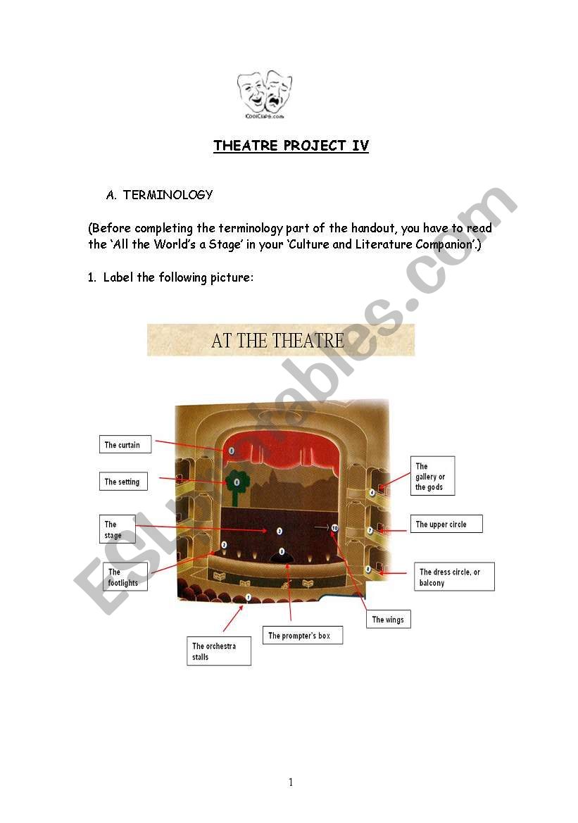 theater play worksheet