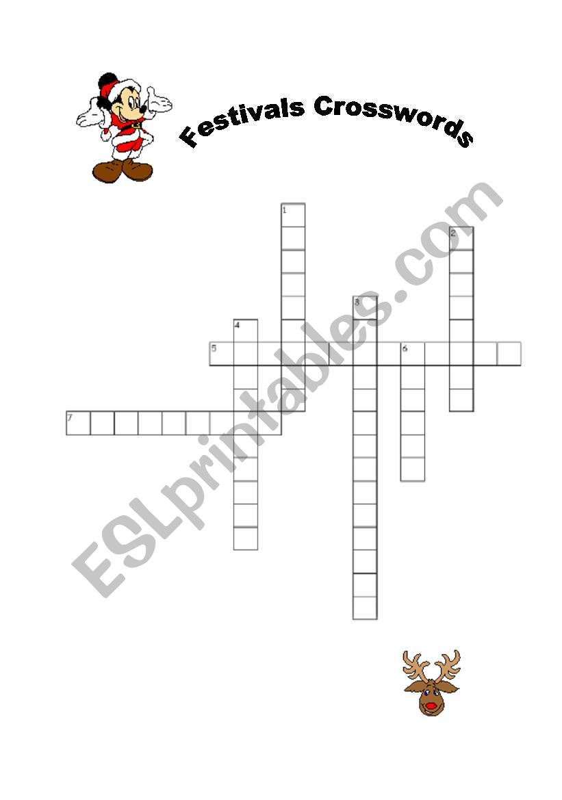 Festivals Crosswords worksheet