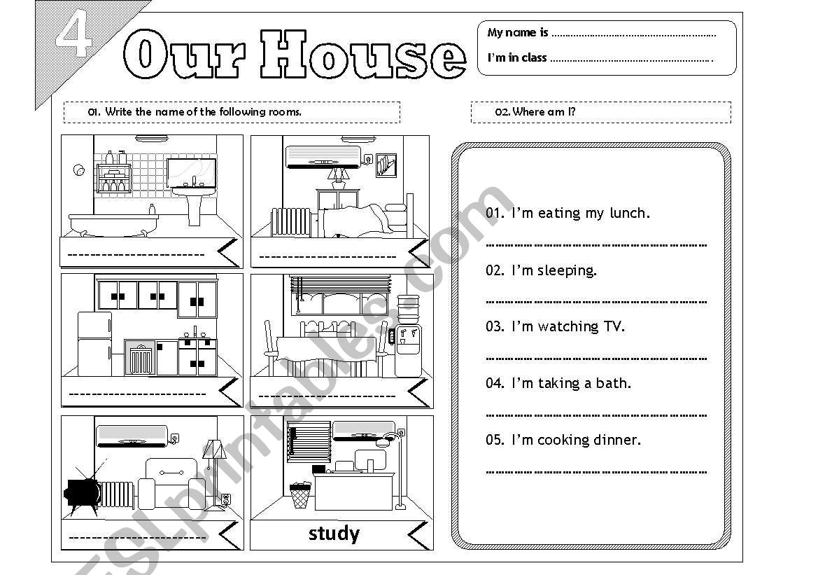 Our House - 04 worksheet