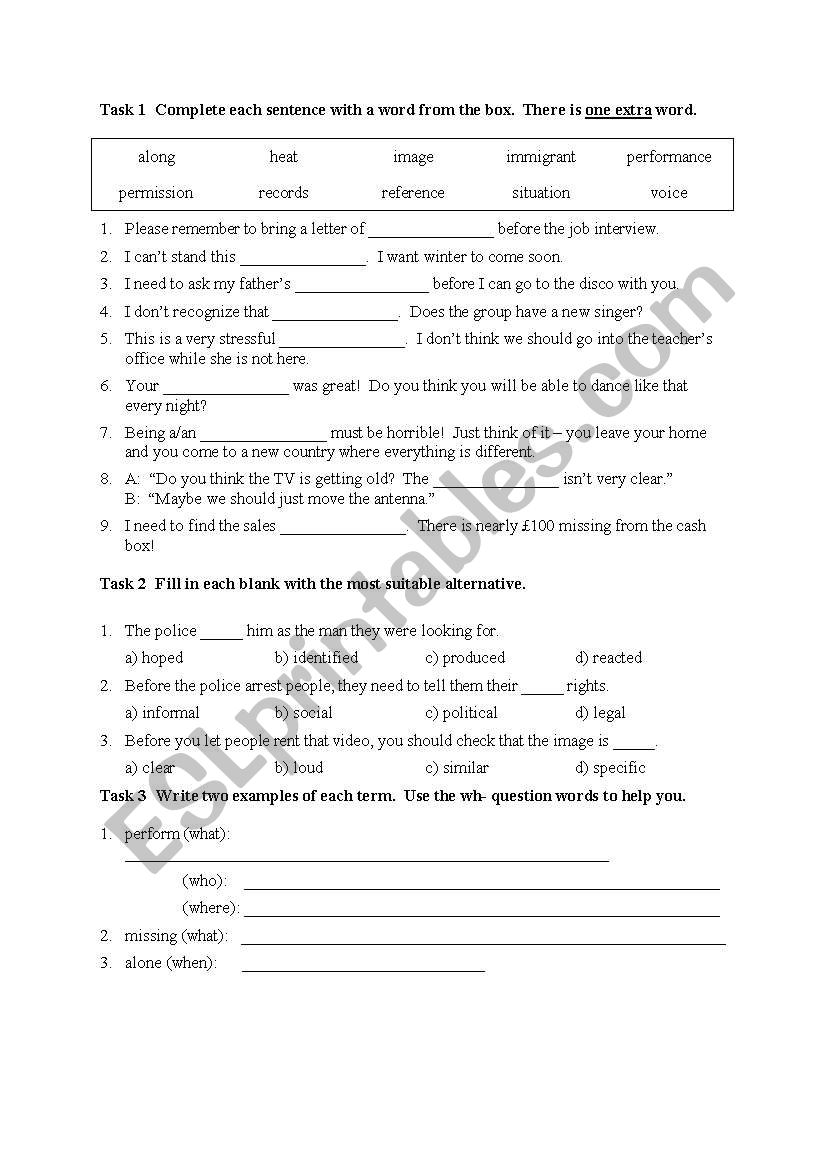 fill in gaps activity worksheet