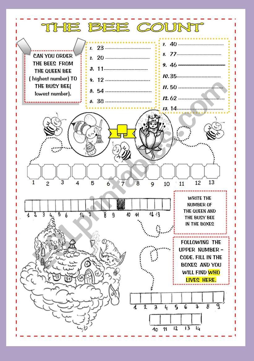 The bee count (part.2) - numbers 0-80-