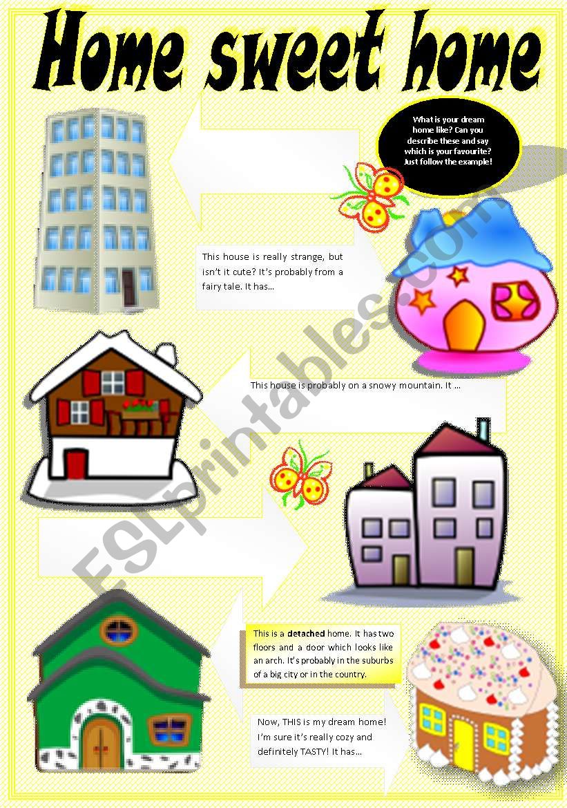TYPES OF HOUSES worksheet