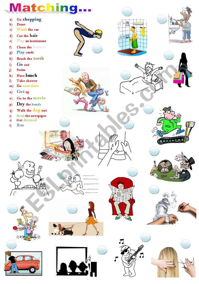 DAILY ACTIVITIES worksheet