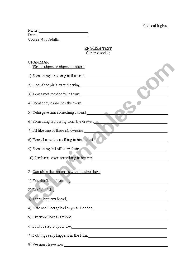 vocabulary worksheet