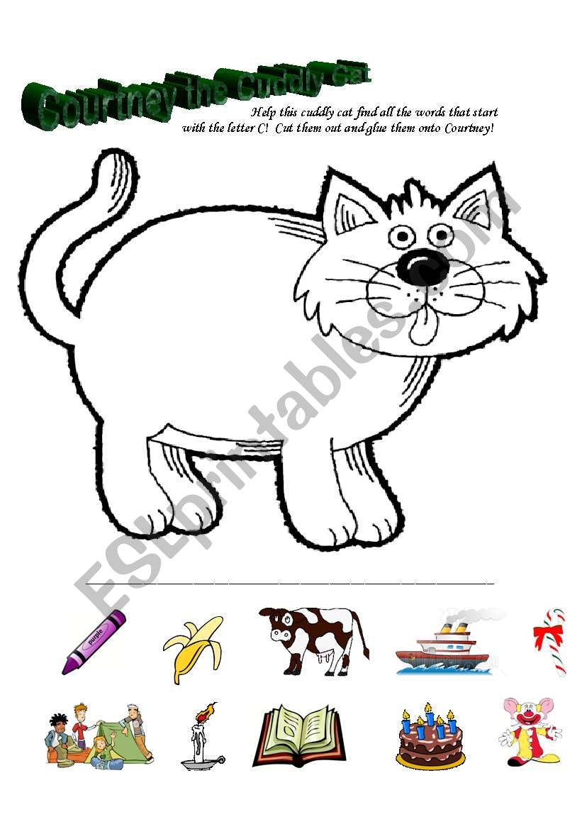Courtney the Cat worksheet