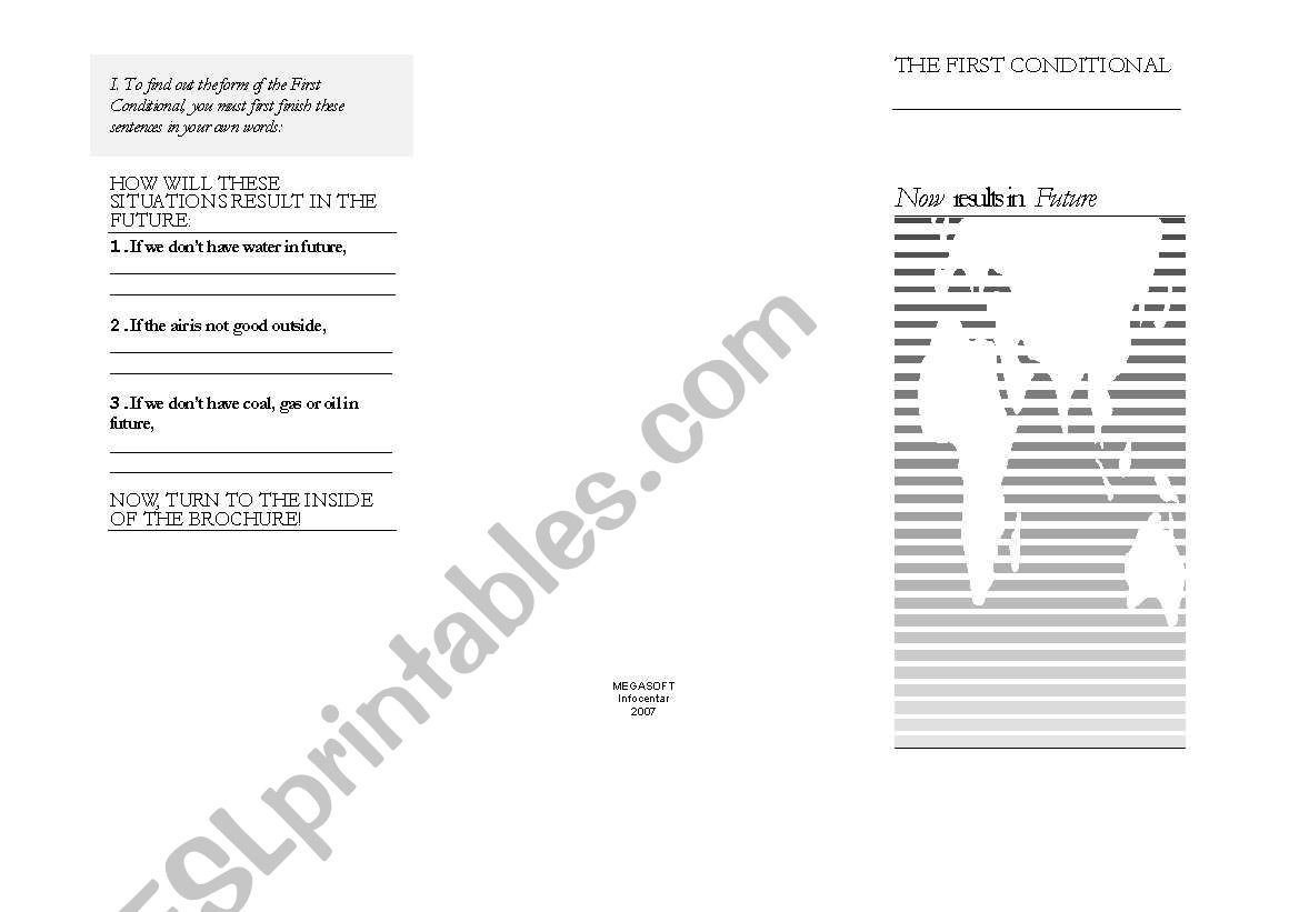 First Conditional brochure worksheet