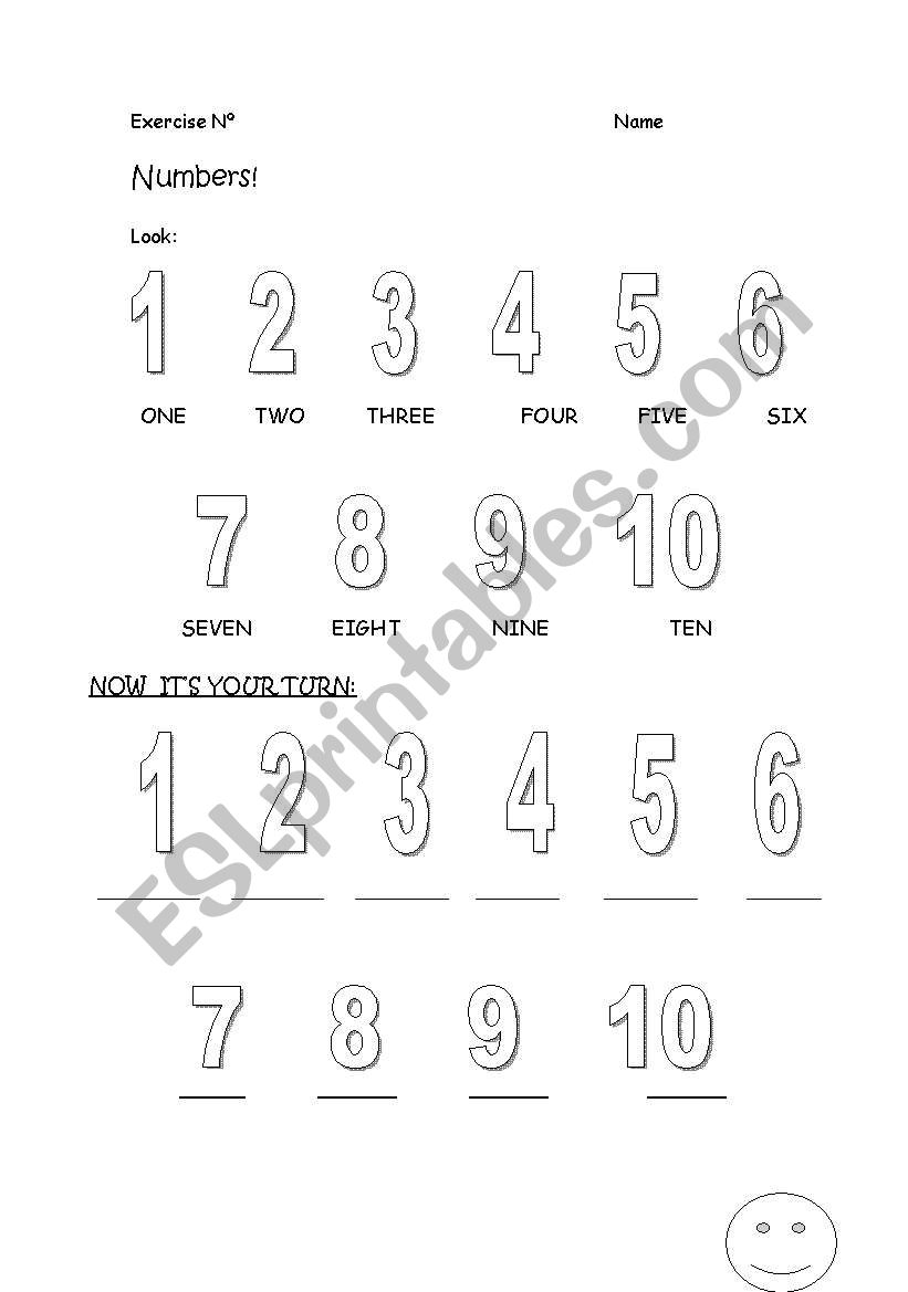 Numbers! worksheet