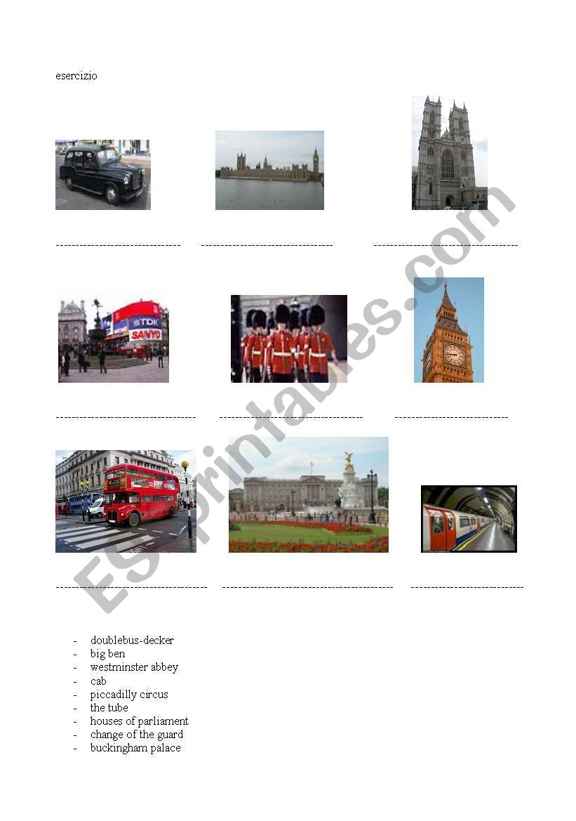 places worksheet