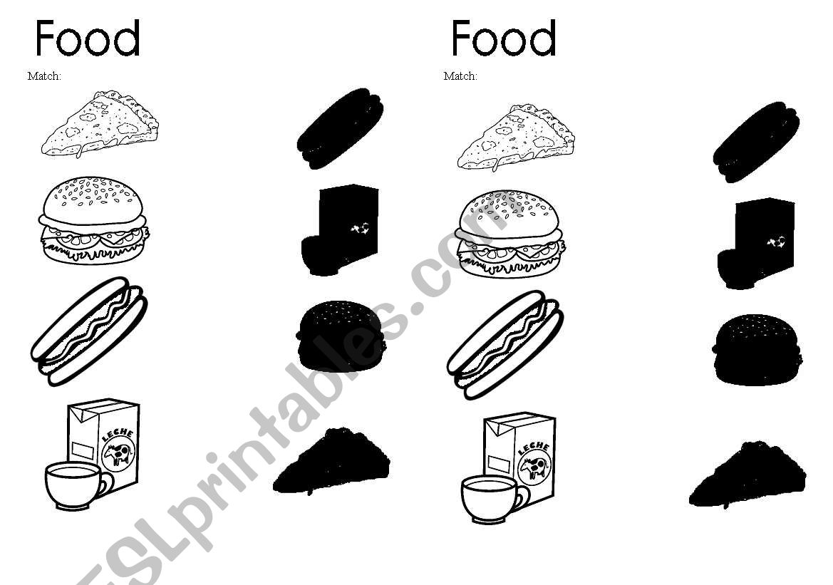 FOOD WORKSHEET worksheet