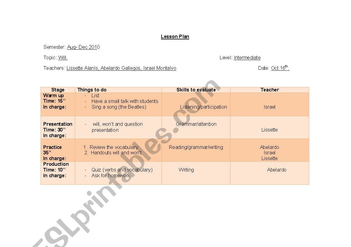 lesson plan example worksheet