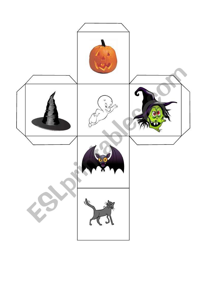 Haloween Dice worksheet