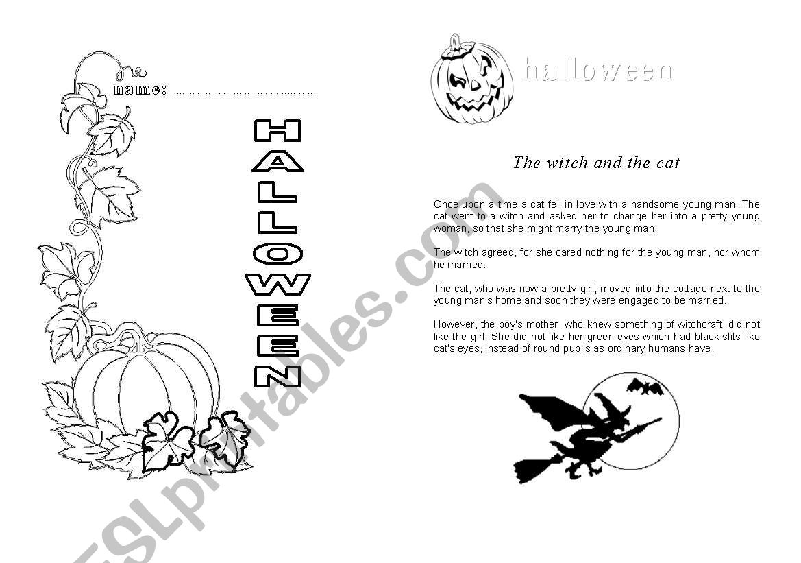 The Witch and the cat (Halloween Booklet)