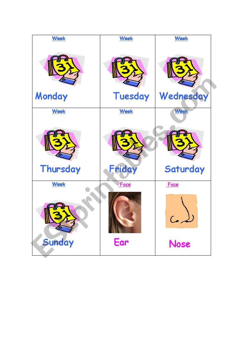 card game worksheet