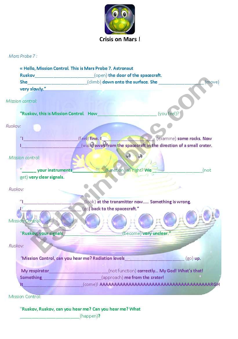 Crisis on Mars worksheet