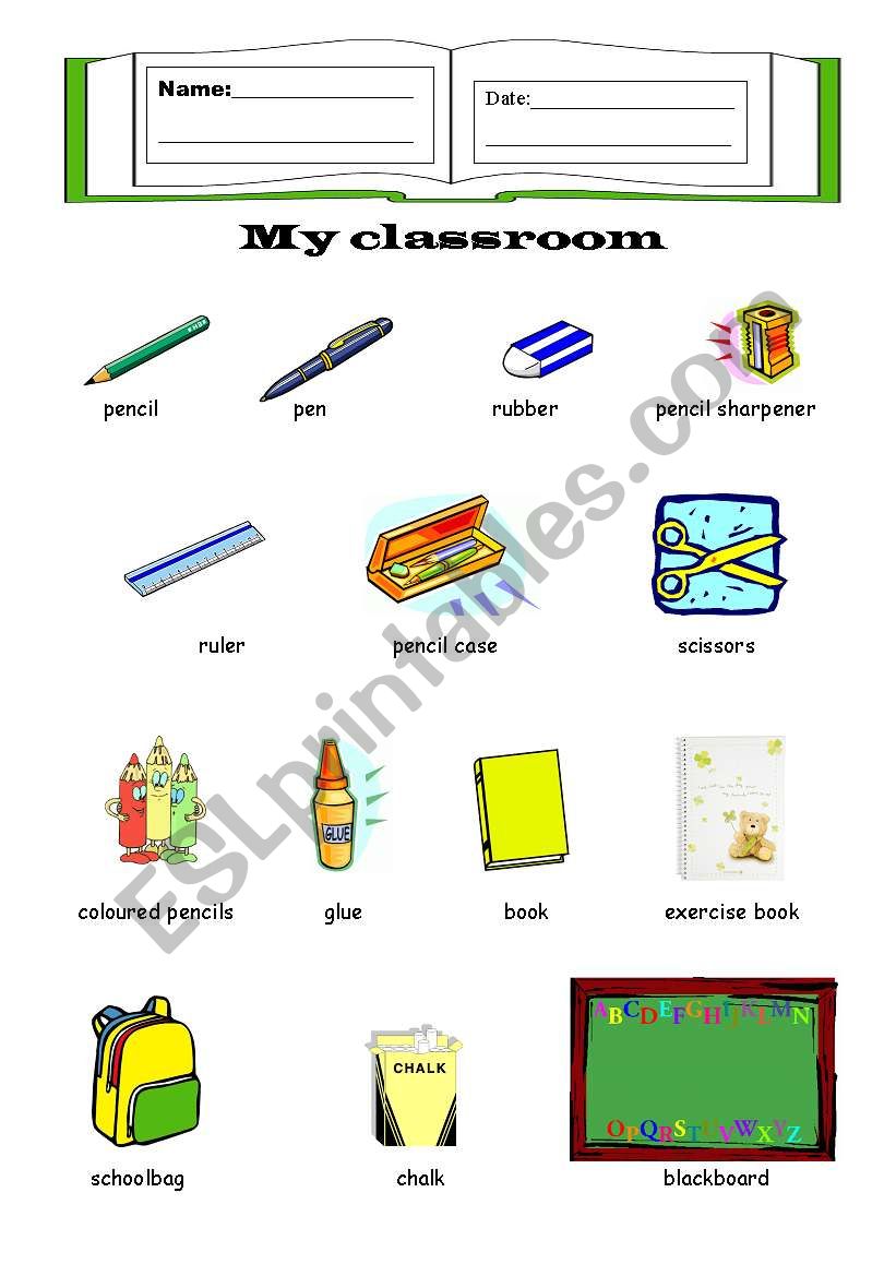 my  classroom worksheet