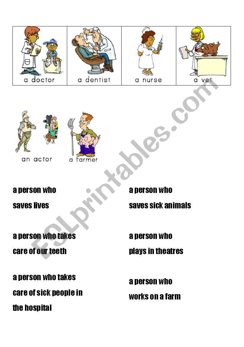 Pairing cards worksheet